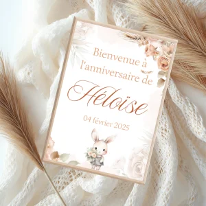 Affiche personnalisée anniversaire " la petite souris  "