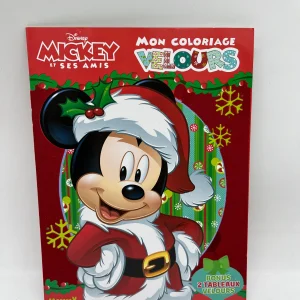 Livre d’activités de Noël Mickey disney coloriage velours spécial Noël Neuf