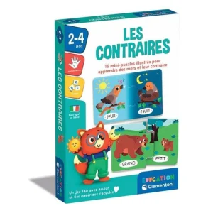 Clementoni Education - Jeu Puzzle d'Association Les Contraires 2-4 ans