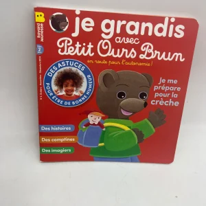 Livre d’activité Magazine Je grandis avec Petit ours brun histoire comptine imagier  en route pour la crèche Neuf