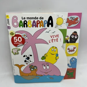 Magazine Livre d’activités souple Barbapapa histoire  avec ces 50 stickers  vive l’ Été Neuf !