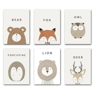 Affiche animaux style épuré