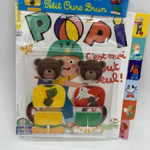 livre d’activité Magazine POPI  avec son petit ours brun aimanté Neuf !