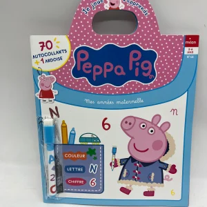Livre d’activités Magazine Je Joue j’apprends Peppa pig Mon année de maternelle 80 gommettes couleur lettre chiffres numéro 48 Neuf