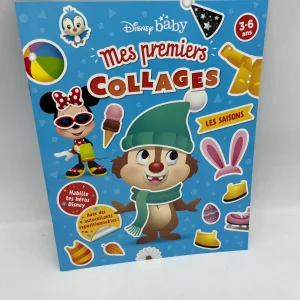 Magazine livre d’activité Disney Baby Mes premiers collages thème les saisons Histoire jeu activité Neuf