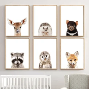 Affiche bébés animaux de la forêt