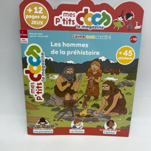Livre d’activité Magazine  Mes P’tit doc thème les hommes de la préhistoires  Neuf