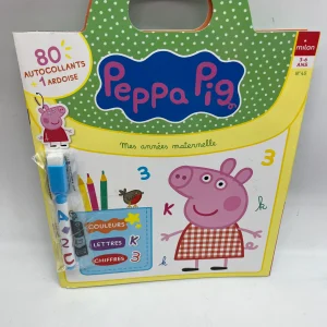 Livre d’activités Magazine Je Joue j’apprends Peppa pig Mon année de maternelle 80 gommettes couleur lettre chiffres numéro 45 Neuf