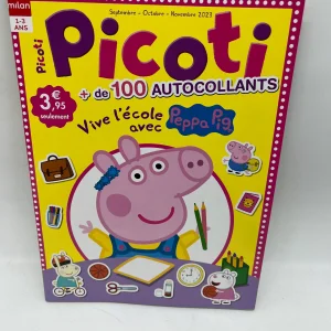 livre d’activité Magazine Peppa Pig  Thème la rentrée avec ses 100 autocollants  Neuf