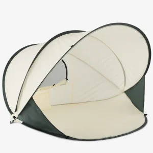 Deryan Tente de plage pop-up de luxe XXL - Anti-UV 50+ - Crème