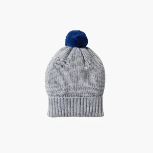 Bonnet Tricot à Pompon Navy