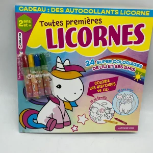 livre d’activité Magazine Mes toutes premières licornes  dès 2 ans avec ses crayons de couleurs Neuf !