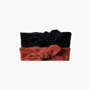 Bandeau Velours Côtelé Brique