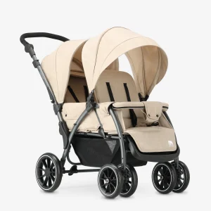 DERYAN Poussette double Luxe Elena - Nougat