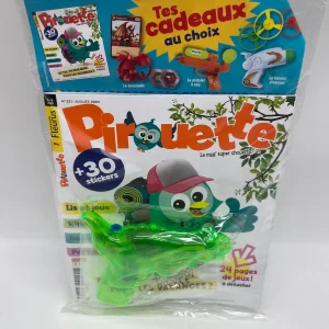 livre d’activité Magazine Pirouette avec son pistolet à eau Vert Neuf sous blister 5/8 ans