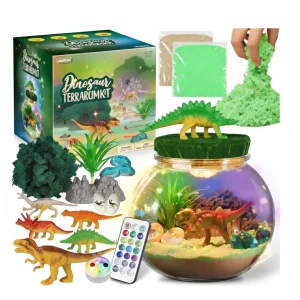 Kit Terrarium Dinosaure Lumineux LED pour Enfants