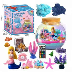 Kit Terrarium Sirène Lumineux DIY pour Enfants