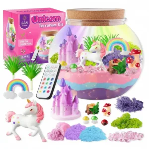 Kit Terrarium Licorne Lumineux pour Filles