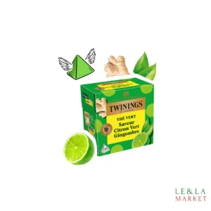 Thé vert saveur citron vert gingembre Twinings 20 sachets 32g