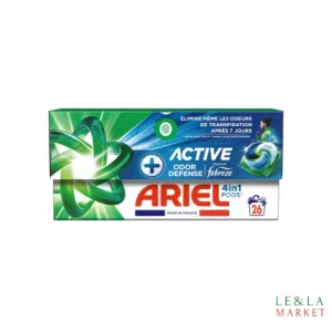 Lessive capsules Pods Active+ Odor 4en1 Ariel 26 lavages