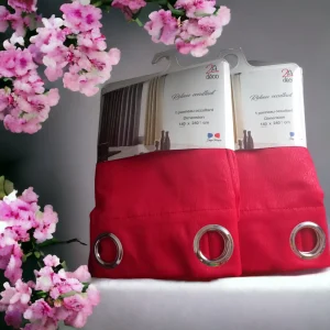 Rideau occultant rouge 2(140x240cm)