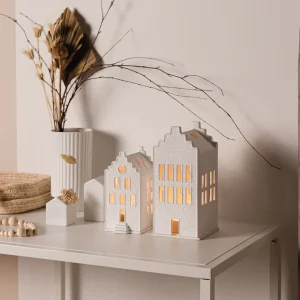 Photophore Maison Briques en Porcelaine - Räder - 2 Tailles