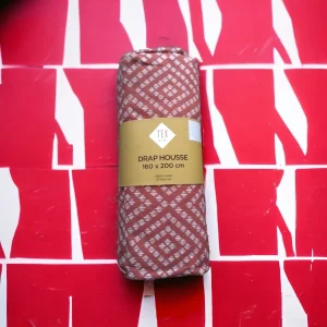 Drap housse rouge foncé Tex Home 160x200cm