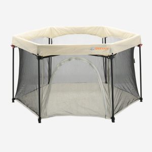 Deryan Parc pour enfant portable - Crème - Sommier fixe - Coffre de voyage - lit de camping
