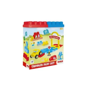 Set Blocs Piste & Voiture 30 Pcs Enfant +18m - Dolu