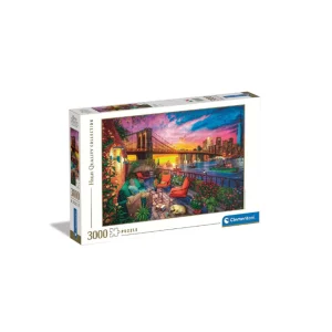Clementoni - Puzzle 3000 pièces - Manhattan Balcony Sunset