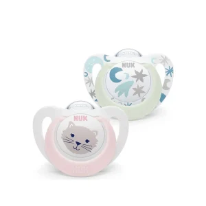 Deux sucettes Star night & day 0-6 mois