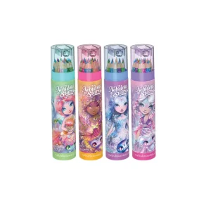 Tube de Crayons de Couleur et Crayon à Papier