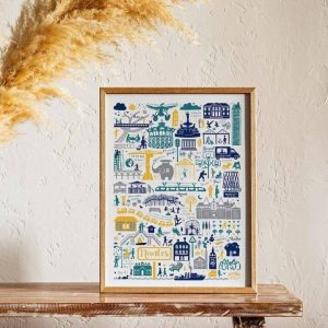 Affiche illustrée Nantes