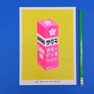 Petite Affiche Risographie - Sakura - We Are Out Of Office