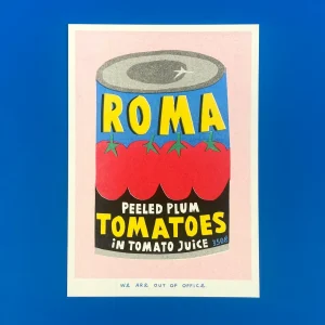 Petite Affiche Risographie - Roma Tomatoes  - We Are Out Of Office