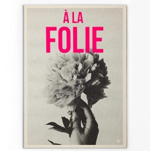 Affiche Sérigraphiée À La Folie - Carte Kencre - 3 Formats