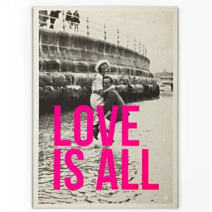 Affiche Sérigraphiée Love Is All - Carte Kencre - 3 Formats