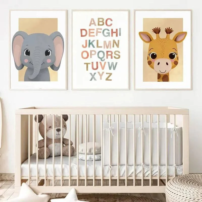 Affiches animaux savane colorée - Décoration enfantine pour bébé et enfant – Image 5