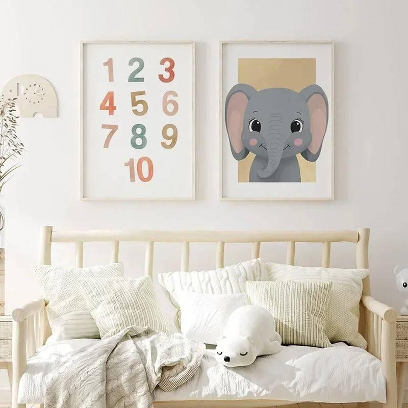 Affiches animaux savane colorée - Décoration enfantine pour bébé et enfant – Image 6