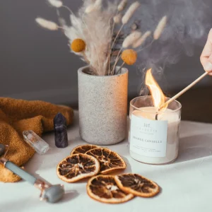 Bougie Artisanale Parfumée Orange Cannelle - Saugette