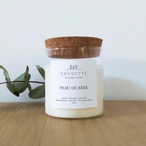 Bougie Artisanale Parfumée Peau de Bébé - Saugette