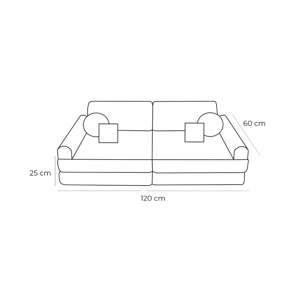 Canapé Medium Modular Sofa for Kids - Churros Pink – Image 9