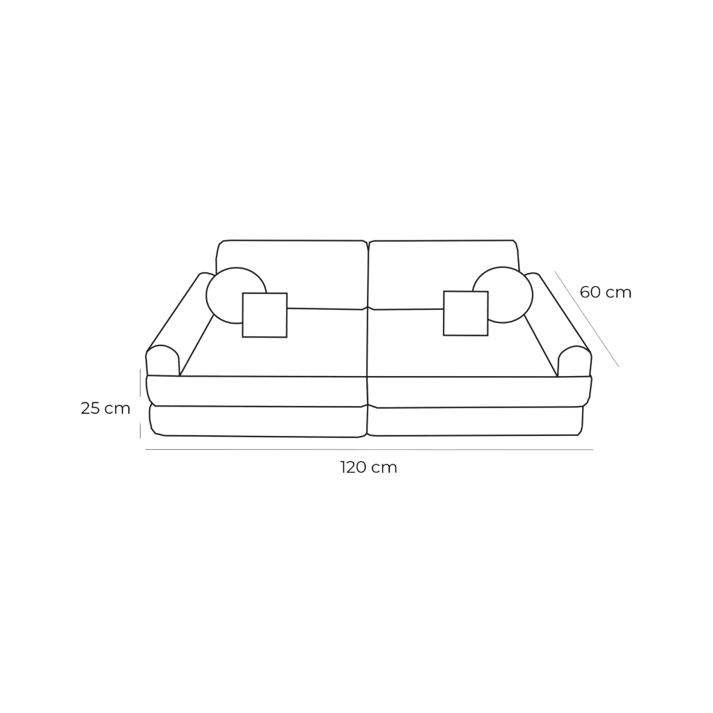 Canapé Medium Modular Sofa for Kids - Tangle Honey Mustard – Image 6