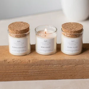 Coffret 3 Bougies Artisanales Parfumées - Echappée Zen - Saugette