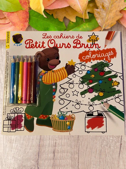 livre de Coloriage Jeux Petit Ours Brun Neuf