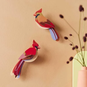 Décoration Murale Oiseau Cardinal Rouge - Studio Roof