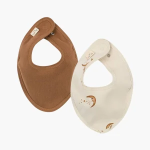 Duo Pack Bavoirs Moon/Tobacco