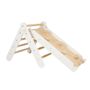 Échelle Pikler avec Toboggan - Mur d'escalade  - White