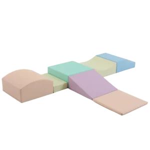 Ensemble de 7 Blocs de Mousse Soft Play - Petit Rampant Pastel Turquoise