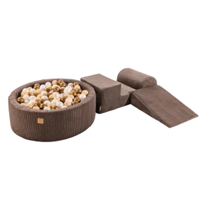 Ensemble de Jeu avec Piscine à Balles - Brown, Gold & White Pearl